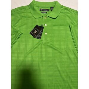 NWT Oxford Golf Super Dry Coolmax Men Polo Shirt L Green Performance Activewear